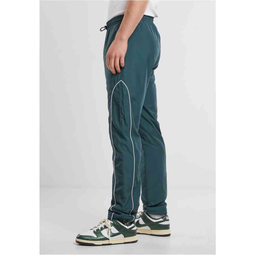 Urban Classics - Piped Panel Pantalon de survêtement - Vert foncé